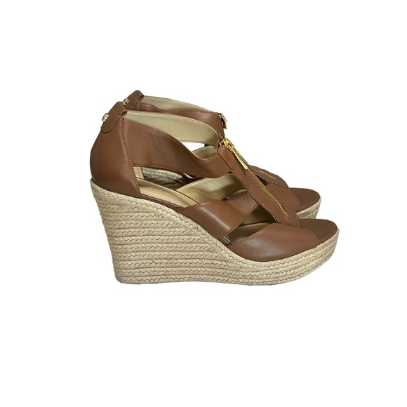 Michael Kors Damita Leather platform wedges sz 9.5 NWOT - Picture 10 of 14